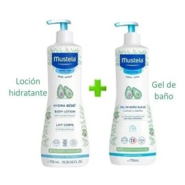 Kit Mustela Hydra Bebé Loción + Gel De Baño 750 Ml