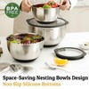 Mixing Bowls with Lids Set - Non-Slip, Airtight Warp-Proof TPR-AS
