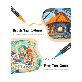 30 Colors Dual Tip Acrylic Paint Pens, Acrylic Paint Markers Set For Rock Painting, Wood, Ceramic, Canvas, Calligraphy,DIY Crafts Art Supplies