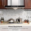 STICKGOO 10-Sheet Herringbone Tile Peel and Stick Backsplash, Calacatta Marble