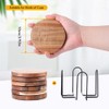 WLWNWFT Wood Coasters for Drinks with Bottle Opener Holder Set