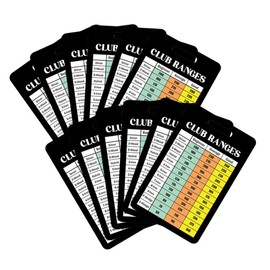 SEWACC 12sheet Golf Distance Rule Chart and Score Counter Cards Golf Scorecards for Accurate Record Keeping Portable Design Pocket