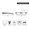 UV Reader Schwarz Leuchtend Grünen Nacken-Lesebrille Herren Frauen UVR021 +1,00