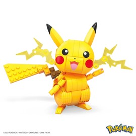 MEGA Pokémon Building Toys Set Build & Show Pikachu with 205 Pieces, Articulated and Poseable, 4 Inches Tall, for Kids