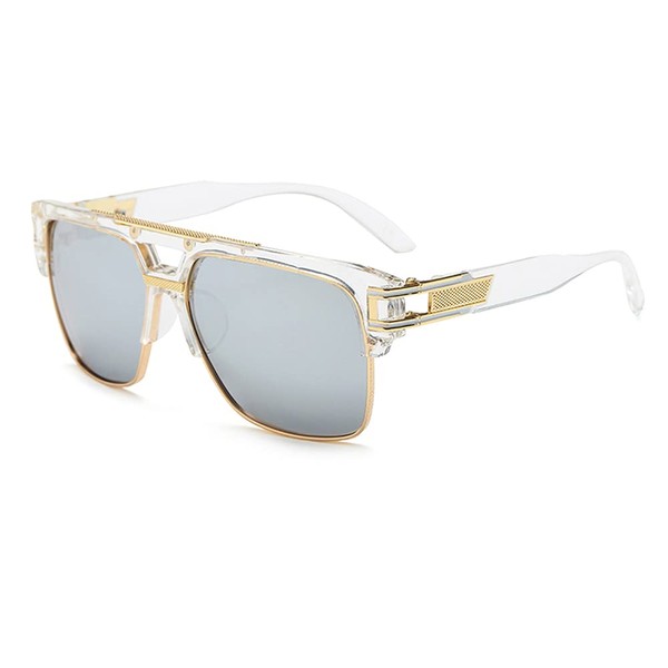 Dollger Square Sunglasses for Men Classic Oversized Sun Glasses Retro