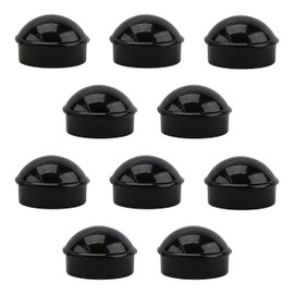 Black Chain Link Fence 1 3/8" Round Dome External Post Caps | Aluminum | Chain Link Caps | (Pack of 10)