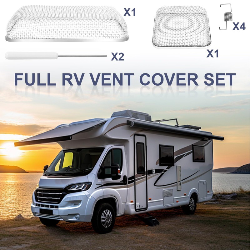 RV Furnace Screen for RV Water Heater Vent Cover, Stainless