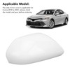 White Side Mirror Cover Unpainted Rearview Outer Door Wing Mirror