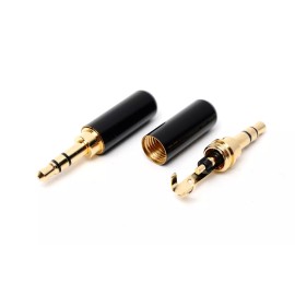JCM 5 pcs 3.5mm Stereo Gold Plated Headphone Earphone Replacement Audio Plug Solder
