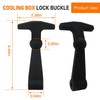 INGQI 4 Pack Black Rubber Heavy Duty Cooler Latches for