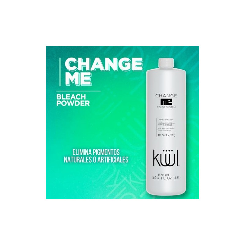KÜÜL Change Me Peróxido Crema 10Vol Aclara Cabello, Elimina Pigmentos