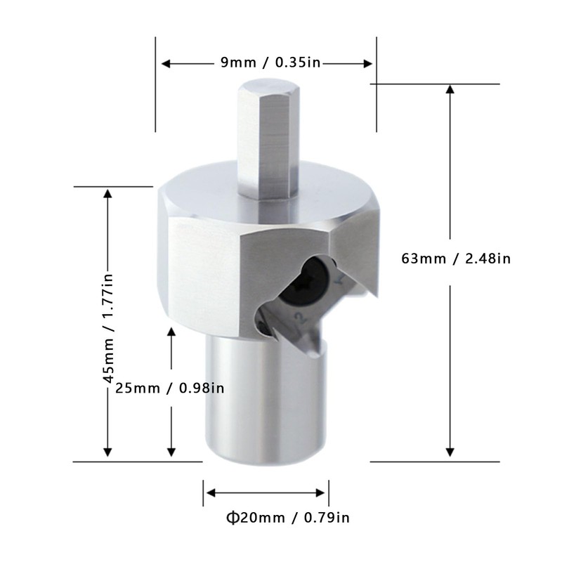 Jiawu 1 Count Hole Chamfer Reamer Tool, 20mm Dog Hole