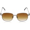 Fashion Glass 7696 Men's Sunglasses, brown half (frame gold)