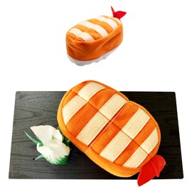 Lukan 182AM Sushi Shrimp 1 Piece Gift Eco Bag My Bag Funny Goods Prize Japan Souvenir Gift Present Food Sushi Shrimp Celebration Birthday Compact Folding Cute