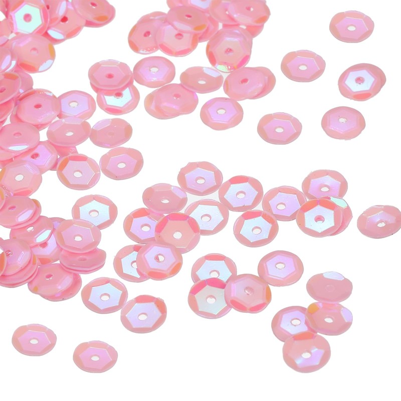 sourcing map Loose Sequins Iridescent Sequins 2400 Pieces Cup Sequins