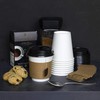 NYHI 200-Pack 8 oz White Paper Disposable Cups With Lids