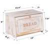 HOMEKOKO Vintage Large Wood Bread Box for Kitchen Counter, Retro