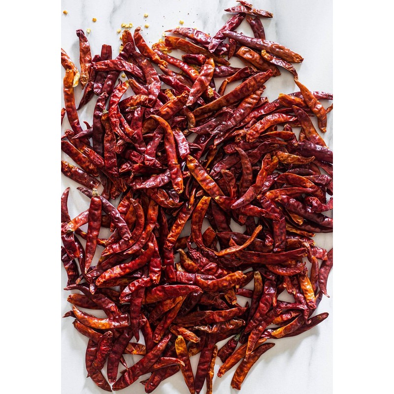 Generic Dried Arbol Whole Chili Peppers for Mexican food, Chile