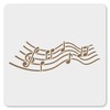 MAGJUCHE Jumping Music Notes Stencil 12 Inches, Reusable Musical Stencil