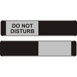 Seco Do Not Disturb/Blank Sliding Sign, 255mm x 52mm - 1.5mm Brushed Aluminium Composite