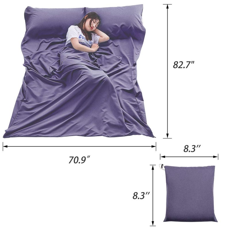 Sleeping Bag Liner Lightweight Compact Sleeping Bag Sack Portable Clean