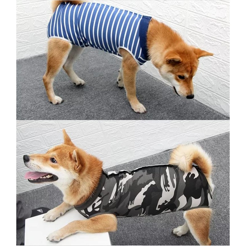 Dog Body After Surgery Castration Wound Protection Suit (L, Blue