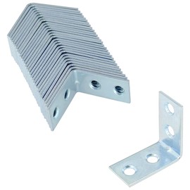 30 PCS Metal Corner Braces – Galvanized Steel L-Shaped Angle Brackets for Wood and Shelves (30, 30 x 30mm)