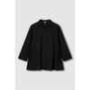 JAJU [JAJU] Women's Light Cotton 7-Quarter Sleeve Shirt_Black