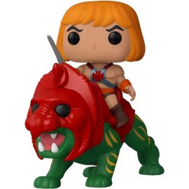 Funko Masters of the Universe - Flocked He-Man on Battle Cat Figure - Funko - Pop! Rid