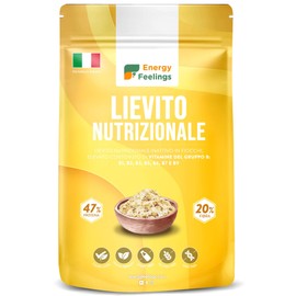 Energy Feelings Lievito Nutrizionale in Scaglie 250g. Lievito Alimentare Naturale Inattivo, Integratore Ricco di Vitamine B e Proteine 46%, in Fiocchi Senza Glutine e Vegano