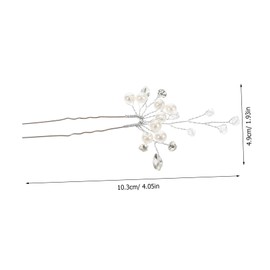 SAFIGLE 2pcs Vintage Hair u Shaped Wedding Hair Accessories Rhinestones Elegant Bridal Forks for Women and Girls for Special Occasions and Updos
