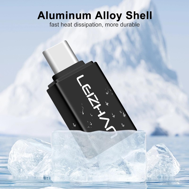 leizhan USB 3.2 Adapter 2pcs, USB-A Buchse zu Typ-C Stecker