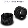 NIRIAHO 2 Pack Thread Protector, 5/8x24 Steel Thread Adapters (Black)