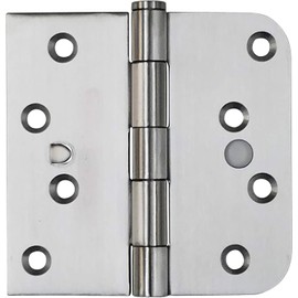Hinge Outlet Stainless Steel Security Hinges - 4 Inch with 5/8 Inch Square, with Security Tab, Highly Rust Resistant - 6 Pack for 2 or 3 Doors