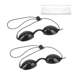 Gafas de Seguridad IPL, 2 Unidades, Protección UV e IPL, Diseño Cómodo y Duradero, con Estuche