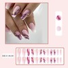 SUREGONAILS Medium Coffin Press on Nails Artificial False Nails with