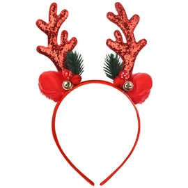 Christmas Headbands Christmas Glitter Elk Antlers Christmas Trees Hair Bands Holiday Party Accessory for Women Girls
