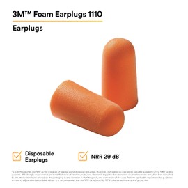 3M 3M Foam Earplugs 1100, Uncorded, 1000 Pair/Case