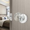 Solidware Glass Crystal Door Knob, Modern Design Door Lockset, Satin