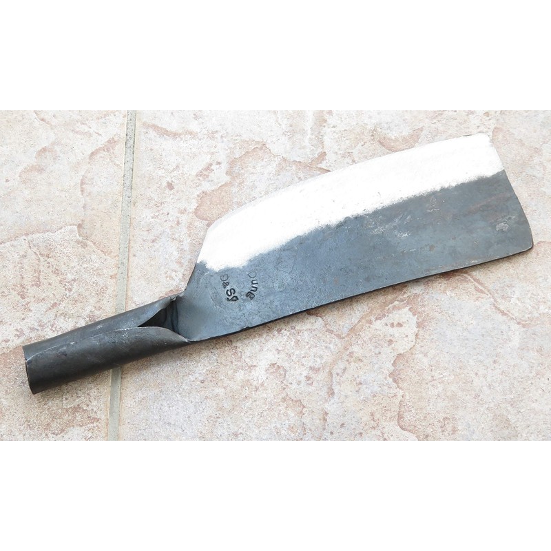 Crude - Chinese Style Carbon Steel Meat Cleaver, Super Sharp,