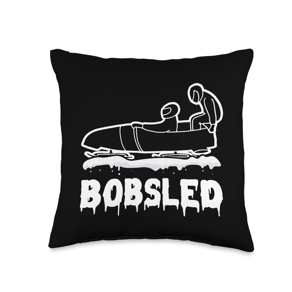 Bobsleigh Team Sleigh Speed Fanatic Bobsled Enthusiast Throw Pillow