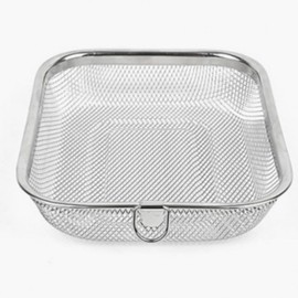 Korean-Made Square Stainless Steel Sieve/Strainer Extra Large Oil Drainer 5ea