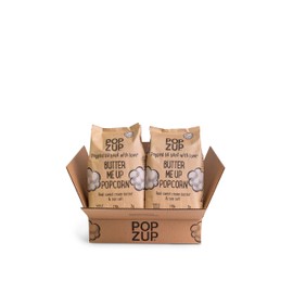 Popzup Popcorn - Popped & Seasoned by Hand with Pure and Simple Ingredients, Gluten Free and non-GMO (Butter Me Up)