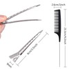 24pcs Hair Sectioning Clips with Styling Comb, 3.5 Inches Duckbill