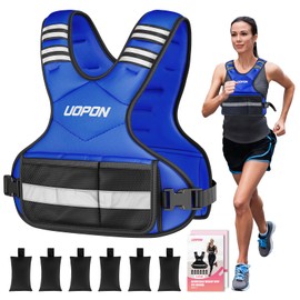 Adjustable Weighted Vest for Women, 6-12 Lbs Rucking Vest with 6 Ironsand Weights, Great Weighted Vest with Plus Pockets & Reflective Strips for Running, Walking, Workout and Strength Training