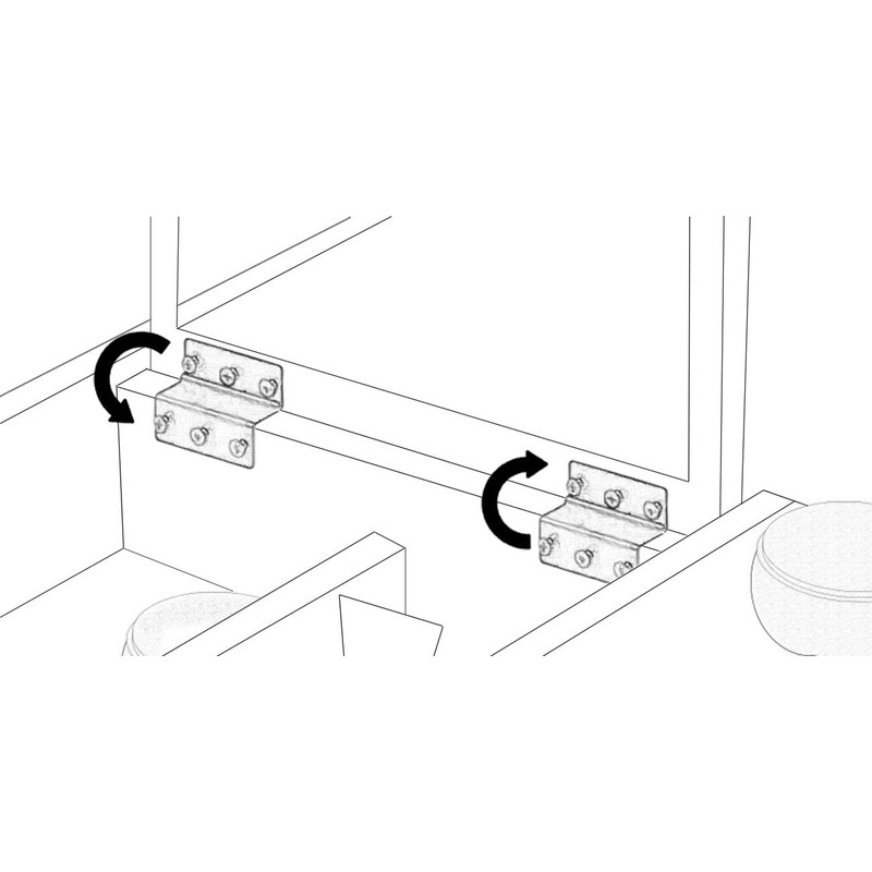 QCAA Heavy Duty 3 Fold Retro Chest Hinge, Half Surface