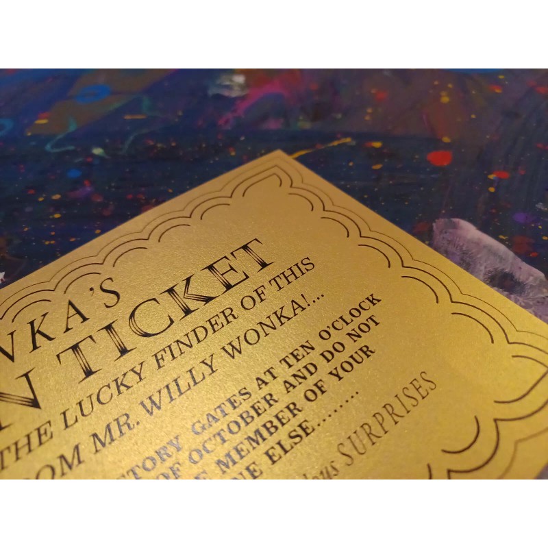 CUSTOM MADE Willy Wonka Wonka Wrapper and Golden Ticket Replica