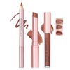 3 in 1 Brown Lipstick&Lip Gloss&Lip Liner Combo for Women,Matte