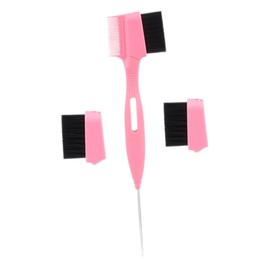 TOVINANNA Portable Double-headed Eyebrow Comb Brush Women's Hair Edge Tool Replacement Head Plastic Nylon Material