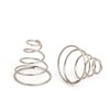 Sourcingmap 11mmx5.5mmx11mm Metal Taper Conical Compression Spring Silver Tone 60
